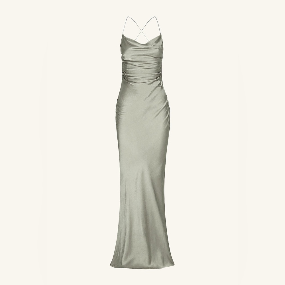 SHONAJOY La Lune Lace Back Maxi Dress - Sage